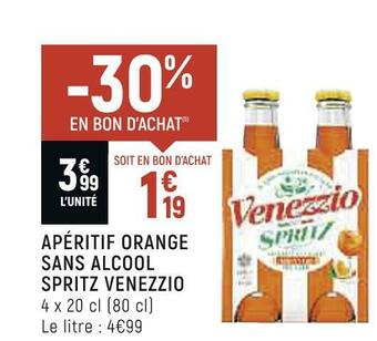 Venezzio apéritif orange sans alcool spritz