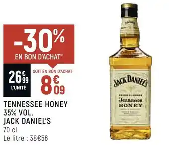 Spar Jack daniel’s tennessee honey 35% vol. offre