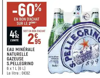 San pellegrino eau minérale naturelle gazeuse