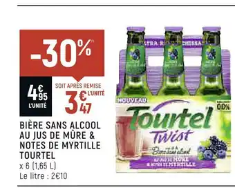 Tourtel biÚre sans alcool au jus de mûre & notes de myrtille