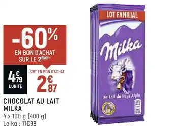 Spar Milka chocolat au lait offre