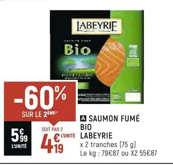 Spar Labeyrie saumon fumé bio offre
