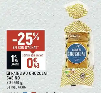 Vival Casino pains au chocolat offre