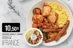 Match Couscous viande et semoule offre