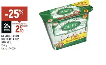 Société roquefort a.o.p. 31% m.g.