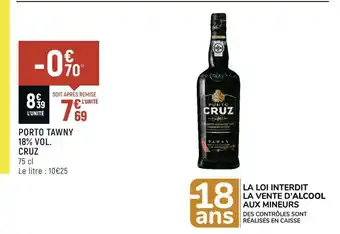 Porto cruz porto tawny 18% vol.