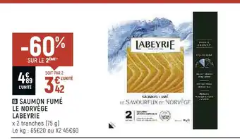 Vival Labeyrie saumon fumé le norvège offre