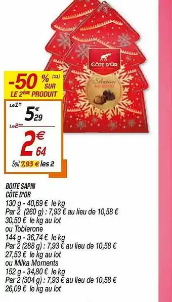 Netto Boîte Sapin Côte D'or offre