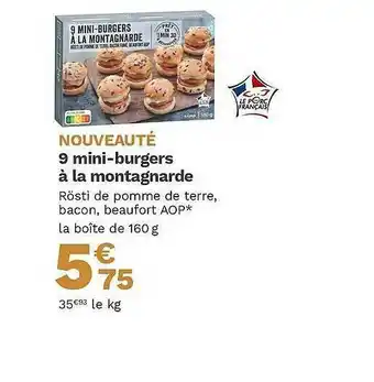 9 Mini-burgers à La Montagnarde
