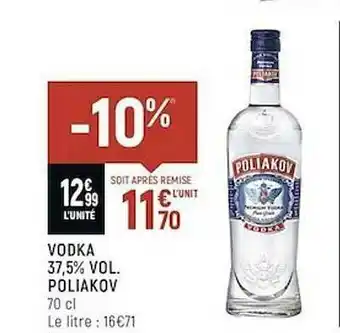 Spar Vodka 37,5% Vol. Poliakov offre
