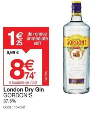 Promocash London Dry Gin GORDON'S offre