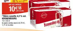 Cora x Carrefour KRONENBOURG Biére canette 4,2 % vol offre