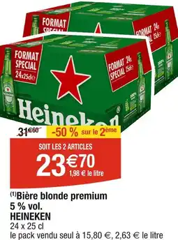 Cora x Carrefour HEINEKEN Bière blonde premium 5 % vol offre