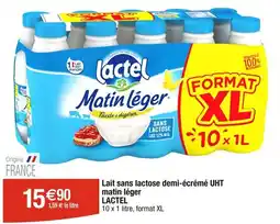 Cora x Carrefour LACTEL Lait sans lactose demi-écrémé UHT matin léger offre