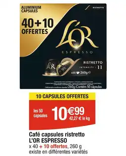 Cora x Carrefour L’OR ESPRESSO Café capsules ristretto offre