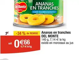 Cora x Carrefour Del Monte Ananas en tranches offre
