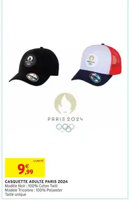 Intermarché CASQUETTE ADULTE PARIS 2024 offre