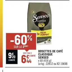 Spar SENSEO Dosettes de café Classique offre