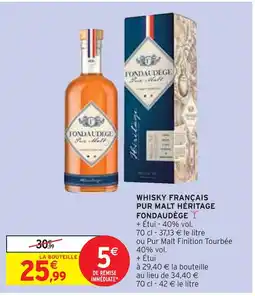 FONDAUDÈGE WHISKY FRANÇAIS PUR MALT HÉRITAGE