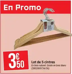 Bricorama Lot de 5 cintres offre