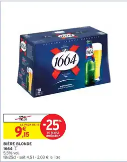 Intermarché 1664 BIÈRE BLONDE offre