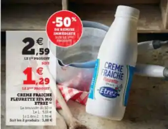 U Express Creme fraiche fleurette 33% MG xtrez offre