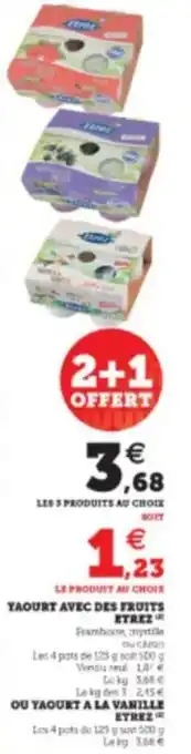 U Express Yaourt avec des fruits etrez offre