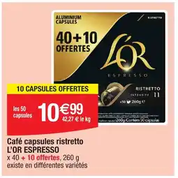 Migros Café capsules ristretto L'OR ESPRESSO offre