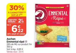 Maximarché Auchan Emmental râpé (A) offre