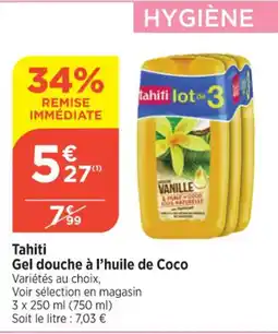 Maximarché Tahiti Gel douche à l'huile de Coco offre