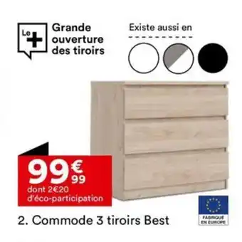 BUT Commode 3 tiroirs Best offre
