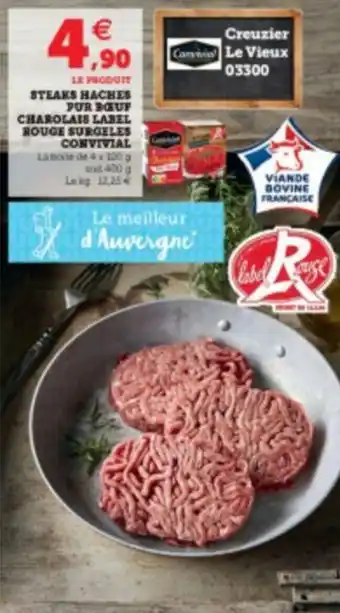 U Express Steaks haches pur bœuf charolais label rouge surgeles convivial offre