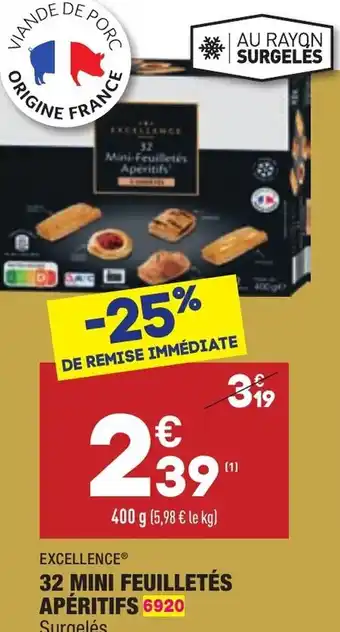 ALDI 32 Mini feuilletés apéritifs offre