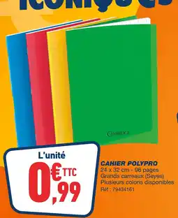 Bureau Vallée CAMBRIDGE CAHIER POLYPRO offre