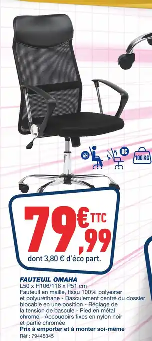 Bureau Vallée FAUTEUIL OMAHA offre