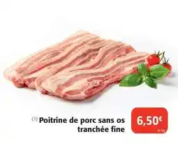 Colruyt Poitrine de porc sans os tranchée fine offre