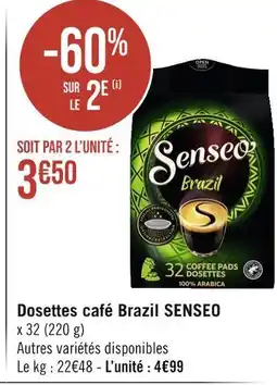 Géant Casino SENSEO Dosettes café Brazil offre