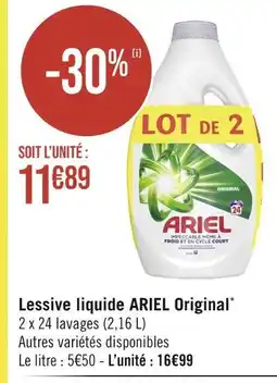 Géant Casino ARIEL Lessive liquide Original offre