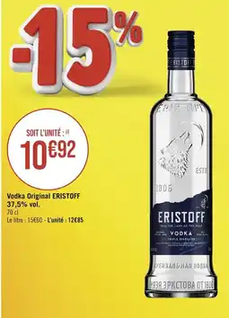 Géant Casino ERISTOFF Vodka Original 37,5% vol offre