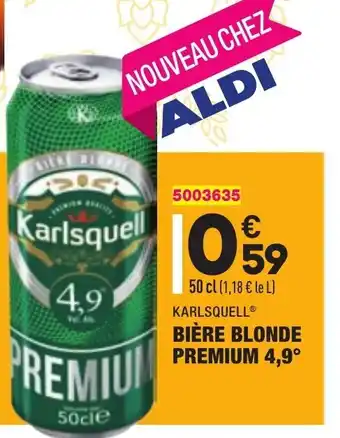 ALDI Bière blonde premium 4,9 offre