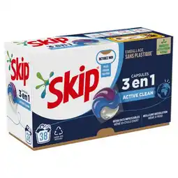 Auchan Supermarché Lessive Capsule Active Clean Skip offre