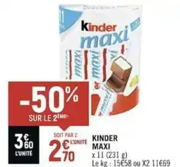 Casino Shop KINDER MAXI offre