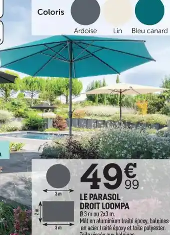 Centrakor LE PARASOL DROIT LOOMPA offre