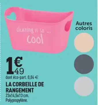 Centrakor LA CORBEILLE DE RANGEMENT offre