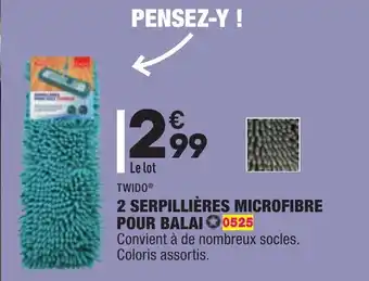 ALDI 2 Serpillères microfibre pour balai offre