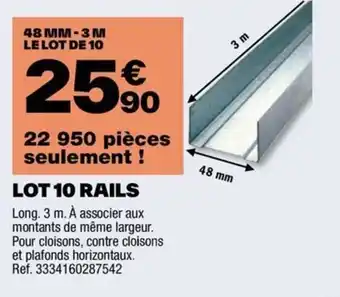 Brico Dépôt LOT 10 RAILS offre