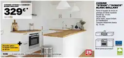 Brico Dépôt CUISINE «STEVIA»>/«<<DORICE>>> BLANC BRILLANT offre