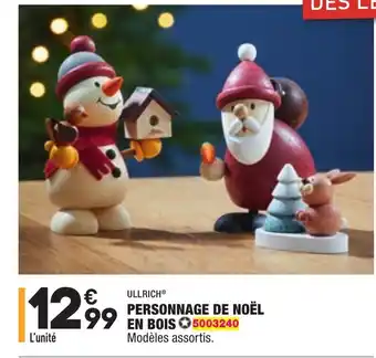 ALDI Personnage de noël en bois offre