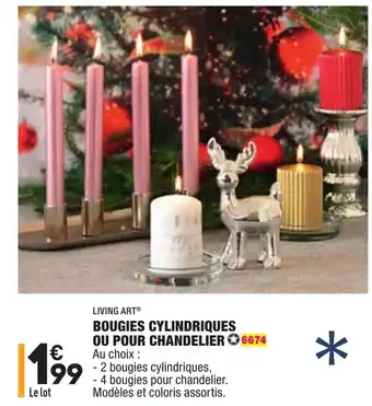 Bougies cylindriques ou pour chandelier