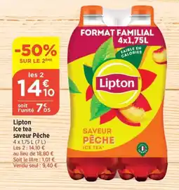 Bi1 Lipton Ice tea saveur Pêche offre